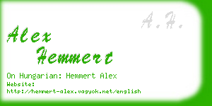 alex hemmert business card